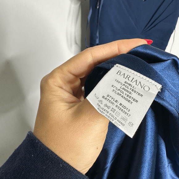 LULU'S Make Me Move Navy Blue Maxi Dress bridesmaid prom gown womens size Small - Picture 6 of 10